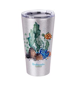 Vaso Glitter Acero inoxidable, Sublimable 16onz